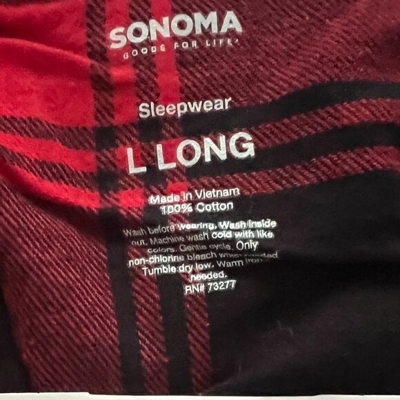 SONOMA Women's NIP 2 Pc Pajama Set NWT Size L Long - Picture 3 of 4